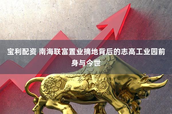 宝利配资 南海联富置业摘地背后的志高工业园前身与今世