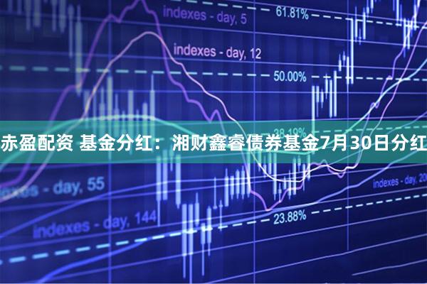 赤盈配资 基金分红:湘财鑫睿债券基金7月30日分红